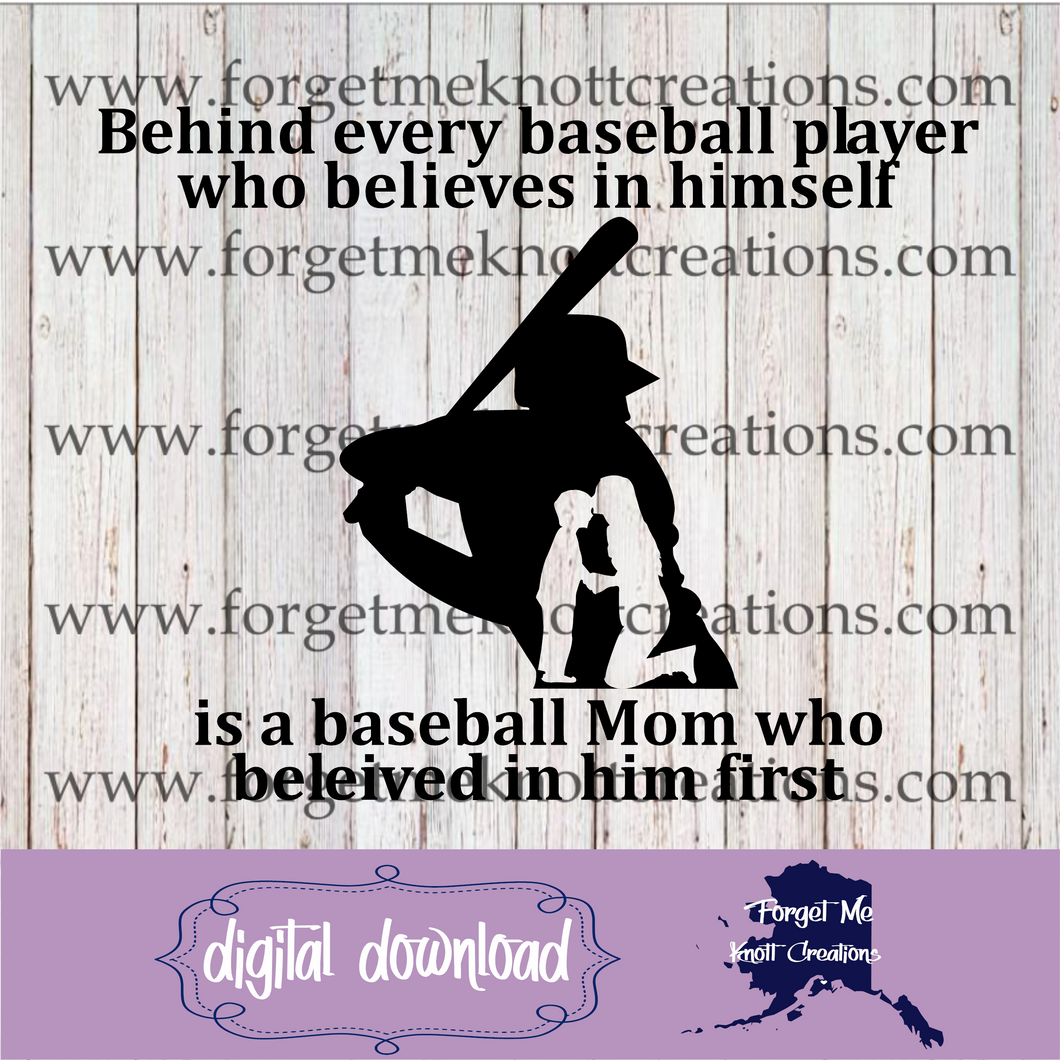 Behind Every Baseball Player SVG File