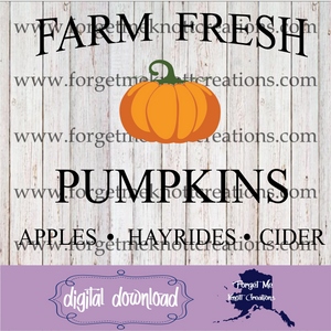 Farm Fresh Pumpkin SVG File