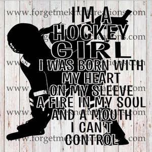 I'm A Hockey Girl SVG File