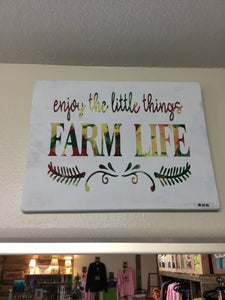 Farm life sign